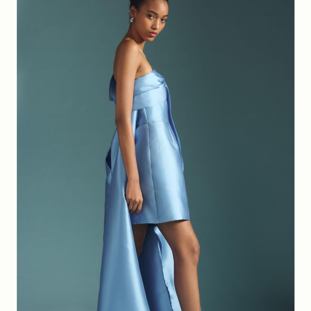 NWT Anthropologie x Hutch One Shoulder Bow with Train Dress